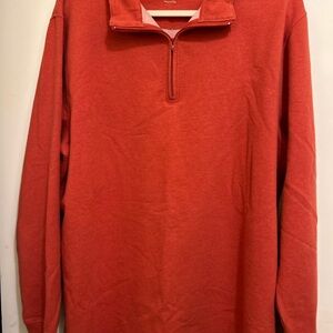 Super Nice Pendleton Men's 1/4 Zip Burnt Orange Sweatshirt, Size XL